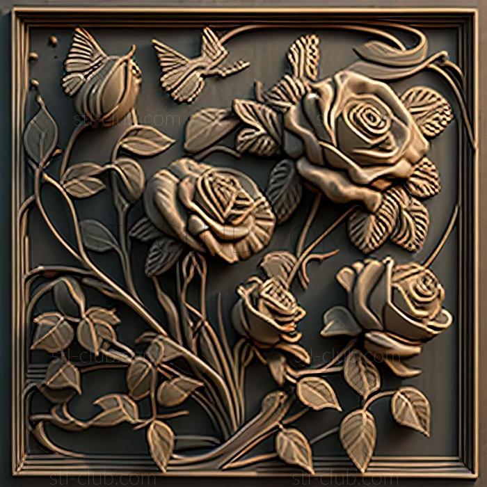 3D model roses (STL)